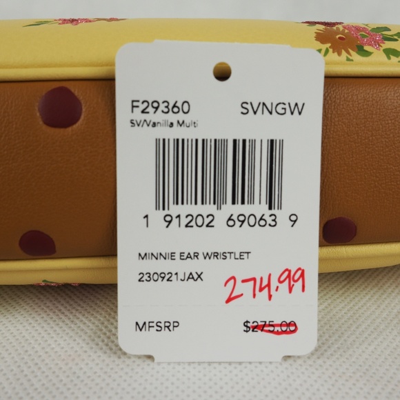 Disney Coach Wristlet Minnie Mouse Ears Vanilla - Picture 8 of 8